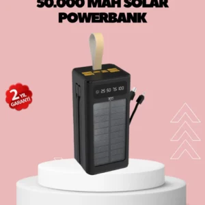 Kamp Ve Outdoor Kullanıma Uygun Güneş Panelli Powerbank