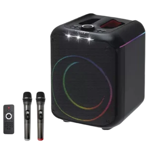 Konfulon F39 25w Sürücülü Rgb Işıklı 2 Adet Mikrofonlu Bluetooth 5.3 Kablosuz Hoparlör – Siyah