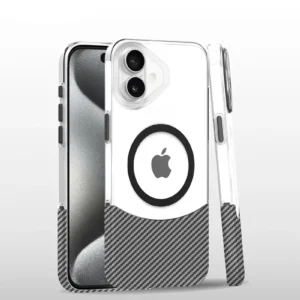 Joko İphone 16 Plus Carbon Puzzle Magsafe Kapak - Beyaz