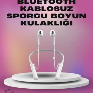 Uzun Pil Ömürlü Kablosuz Kulaklık – Boyun Askılı, 100 Saat Kullanım