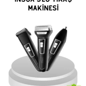 İnsua 3 Başlıklı Profesyonel Tıraş Makinesi – Sıfır Kesim, Hassas Başlık, Güçlü Motor
