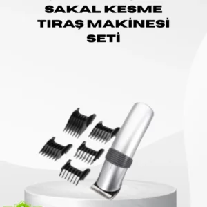 Kablosuz Profesyonel Tıraş Makinesi – Şarjlı, 60 Dakika Kullanım Süreli, Çelik Bıçaklı, Sessiz Motor