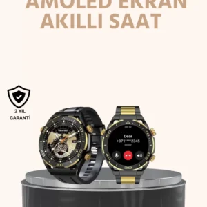 Amoled Ekran Akıllı Saat Uyku Nabız Adım Ölçer Su Geçirmez