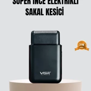 Kompakt Şarjlı Tıraş Makinesi Çift Yönlü Bıçaklı 45 Dakika Kullanım Süreli