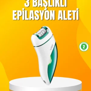 Şarjlı 3’ü 1 Arada Vgr Epilatör Led Işıklı Suya Dayanıklı Hassas Bölge Epilasyon Makinesi