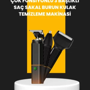 Usb-c Şarjlı 3 İn 1 Erkek Bakım Cihazı – Sessiz Motorlu Saç Ve Sakal Kesme Makinesi