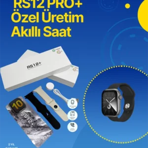 . Rs12 Pro+ 2025 Serisi Full Ekranlı Akıllı Saat – 2gb Hafıza, Titanyum Kasa, Suya Dayanıklı, Uzun Şarj Süresi Garantili Model