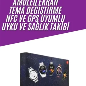Unısex Yuvarlak Ekranlı 7 Kordonlu Akıllı Saat Gps Destekli Çoklu Kordon Seçeneği