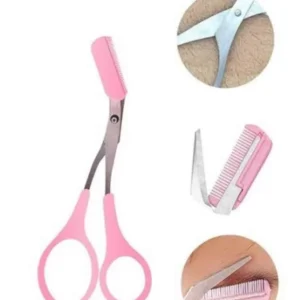 Taraklı Kaş Bıyık Makası Ve Kaş Ustura Seti Kaş Bıyık Tüy Alma Epilasyon Aleti 2'li Set