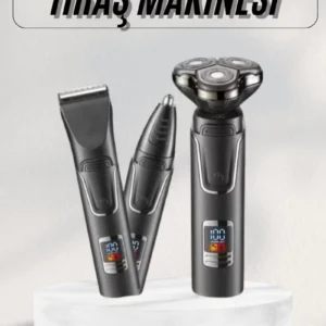 Yüksek Performanslı 3 Başlıklı Profesyonel Şarjlı Islak Ve Kuru Kullanıma Uygun