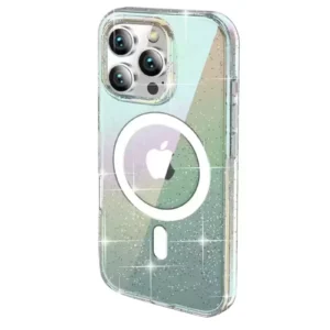 Joko İphone 15 Pro Max Rasasi Simli Magsafe Kapak - Şeffaf