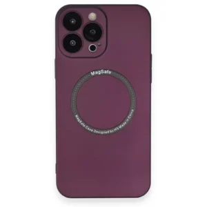 Newface İphone 14 Pro Kılıf Jack Magneticsafe Lens Silikon - Mürdüm