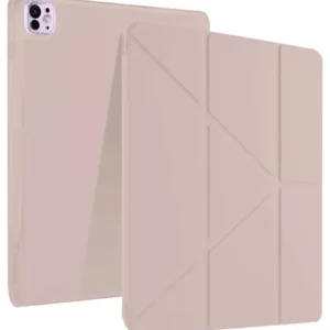 Newface İpad Pro 13 (2024) Kılıf Kalemlikli Mars Tablet Kılıfı - Rose Gold