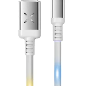 Konfulon Dc09 Ses Duyarlı Işıklı Micro Usb Kablo 1m 2a - Beyaz
