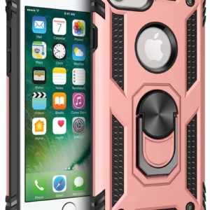 Newface İphone 7 Kılıf Sofya Yüzüklü Silikon Kapak - Rose