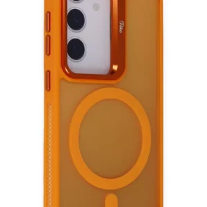Joko Samsung Galaxy S24 Plus Flet Lens Magsafe Kapak - Turuncu