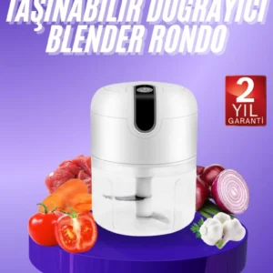 Rondo Doğrayıcı 250 Ml Taşınabilir Usb Şarjlı Pratik El Rondo Blender