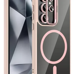 Joko Samsung Galaxy S25 Ultra Remim Lensli Magsafe Standlı Kapak - Pembe