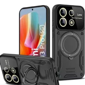 Newface Xiaomi Redmi Note 13 Pro 4g Kılıf Joy Lens Standlı Kapak - Siyah