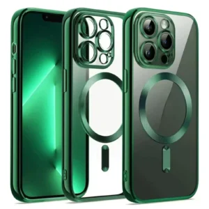 Newface İphone 13 Pro Max Kılıf Kross Magneticsafe Kapak - Koyu Yeşil