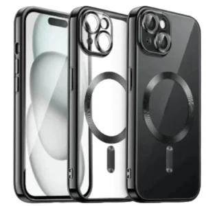 Newface İphone 15 Kılıf Kross Magneticsafe Kapak - Siyah