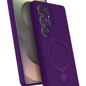 Newface Samsung Galaxy S24 Ultra Regal Magsafe Standlı Kapak - Derin Mor