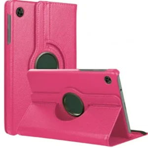 Newface Samsung Galaxy Tab A11 360 Tablet Deri Kılıf - Pembe