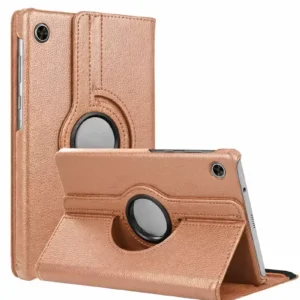Newface Samsung Galaxy Tab A11 360 Tablet Deri Kılıf - Rose Gold