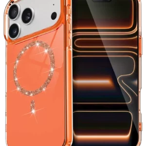 Newface Apple İphone 17 Pro Max Live Diamond Magsafe Kapak - Turuncu