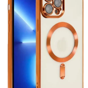 Newface İphone 13 Pro Kılıf Kross Magneticsafe Kapak - Turuncu