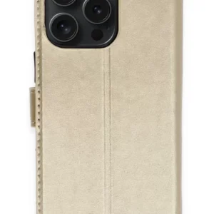 Newface İphone 15 Pro Max Kılıf Trend S Plus Kapaklı Kılıf - Gold