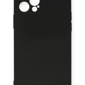 Newface İphone 12 Pro Max Kılıf Nano İçi Kadife Silikon - Siyah