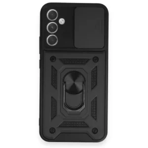 Newface Samsung Galaxy A54 5g Kılıf Pars Lens Yüzüklü Silikon - Siyah