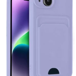 Newface İphone 14 Kılıf Kelvin Kartvizitli Silikon - Lila