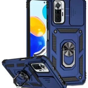 Newface Xiaomi Redmi Note 10 Pro Kılıf Pars Lens Yüzüklü Silikon - Lacivert