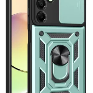 Newface Samsung Galaxy A26 Kılıf Pars Lens Yüzüklü Silikon - Yeşil