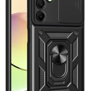 Newface Samsung Galaxy A36 Kılıf Pars Lens Yüzüklü Silikon - Siyah