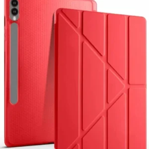 Newface Samsung Galaxy X510 Tab S9 Fe 11 Kılıf Kalemlikli Mars Tablet Kılıfı - Kırmızı