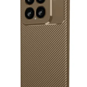 Newface Xiaomi Mi 15 Kılıf Auto Focus Karbon Kapak - Kahverengi