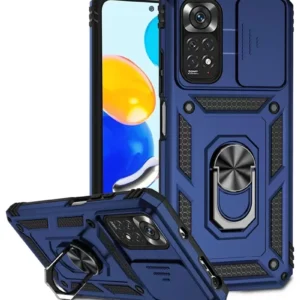 Newface Xiaomi Redmi Note 11 Pro Kılıf Pars Lens Yüzüklü Silikon - Lacivert