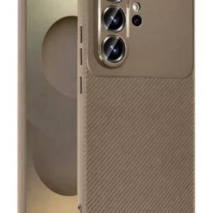 Newface Samsung Galaxy S26 Ultra Auto Focus Karbon Kapak - Kahverengi