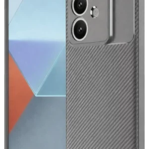 Newface Oppo A3 Kılıf Auto Focus Karbon Kapak - Gri