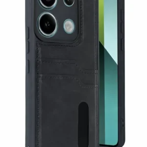 Newface Xiaomi Redmi 15c 4g Sara Kartvizitli Deri Kılıf - Siyah