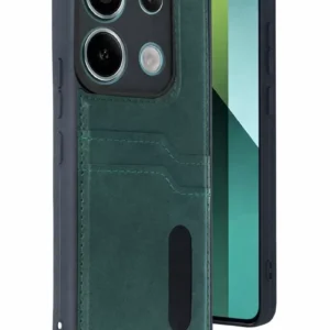 Newface Xiaomi Redmi 15c 4g Sara Kartvizitli Deri Kılıf - Yeşil