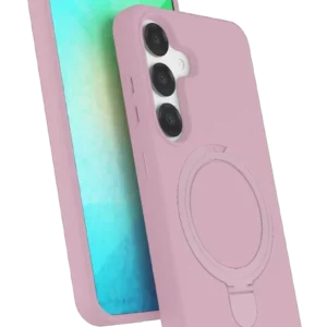 Newface Samsung Galaxy S25 Regal Magsafe Standlı Kapak - Açık Pembe