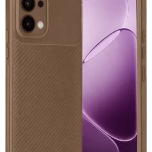 Newface Oppo A6 Pro 4g Auto Focus Karbon Kapak - Kahverengi