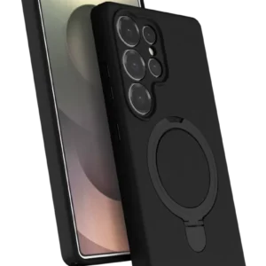 Newface Samsung Galaxy S24 Ultra Regal Magsafe Standlı Kapak - Siyah