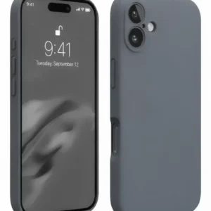 Newface İphone 16 Plus Kılıf Nano İçi Kadife Silikon - Gri