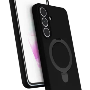 Newface Samsung Galaxy S24 Fe Regal Magsafe Standlı Kapak - Siyah