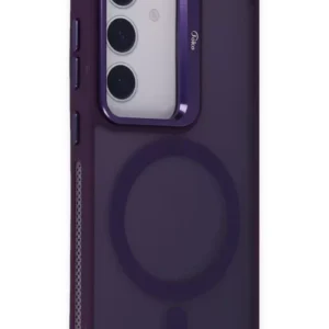 Joko Samsung Galaxy S24 Flet Lens Magsafe Kapak - Derin Mor